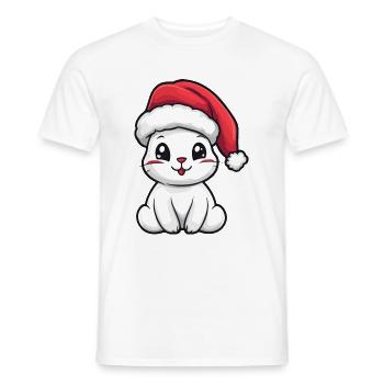 Hase Weihnachten Niedlich - Männer T-Shirt - Weiß - Vorne - AI Model Male 178 dark (178cm)