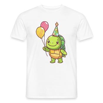 Turtle Birthday Baby - Men's T-Shirt - white - Front - AI Model Male 178 dark (178cm)