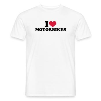 I love motorbikes - T-shirt homme - blanc - Devant - AI Model Male 178 dark (178cm)