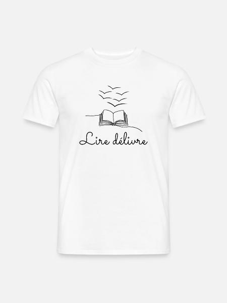 Lire des livres, lire délivre - T-shirt homme - blanc