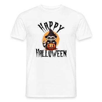 Halloween raton laveur mignon et effrayant Joyeux Halloween - T-shirt homme - blanc - Devant - AI Model Male 178 dark (178cm)