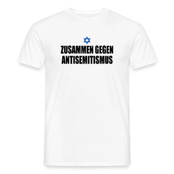 zusammen gegen antisemitismus - Männer T-Shirt - Weiß - Vorne - AI Model Male 178 dark (178cm)