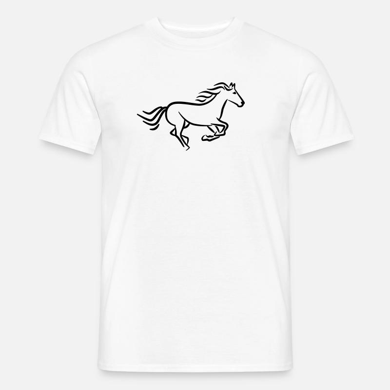 Pferd - Männer T-Shirt - Weiß