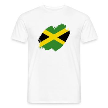 Jamaika Flagge Jamaikanische Fahne Jamaica Vintage - Männer T-Shirt - Weiß - Vorne - AI Model Male 178 dark (178cm)