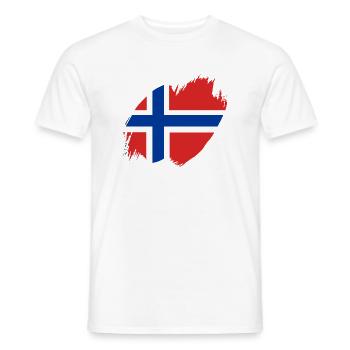 Norvège Drapeau Scandinavie Drapeau norvégien - T-shirt homme - blanc - Devant - AI Model Male 178 dark (178cm)