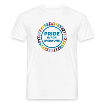 Pride is for Everyone - Men's T-Shirt - white - Front - AI Model Male 178 dark (178cm)