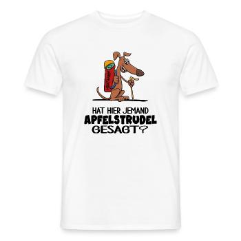 servus bergwandern apfelstrudel alm berghütte - Männer T-Shirt - Weiß - Vorne - AI Model Male 178 dark (178cm)