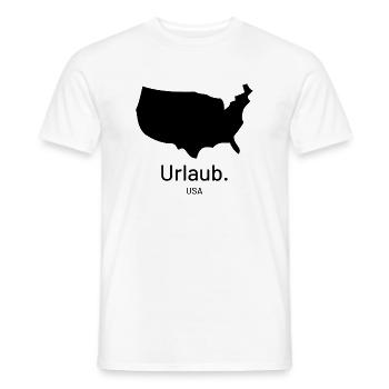 USA. Urlaub. Vereinigte Staaten von Amerika. - Männer T-Shirt - Weiß - Vorne - AI Model Male 178 dark (178cm)