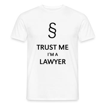 Trust Me I'm A Lawyer - Men's T-Shirt - white - Front - AI Model Male 178 dark (178cm)