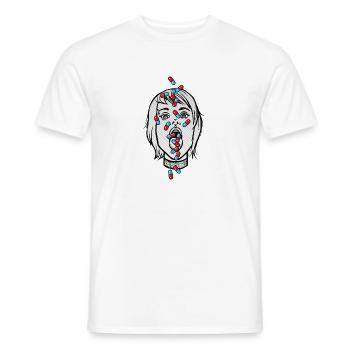 Intoxiqué - T-shirt homme - blanc - Devant - AI Model Male 178 dark (178cm)
