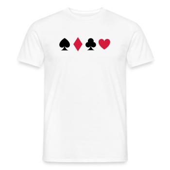 Poker Card - Men's T-Shirt - white - Front - AI Model Male 178 dark (178cm)