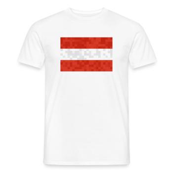Austria Flag Austria Austrian flag AT - Men's T-Shirt - white - Front - AI Model Male 178 dark (178cm)