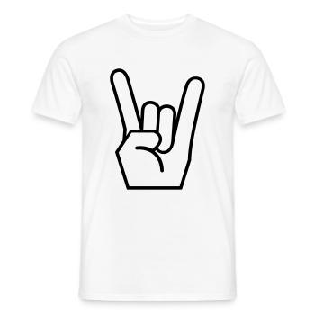 Metalhand - Männer T-Shirt - Weiß - Vorne - AI Model Male 178 dark (178cm)