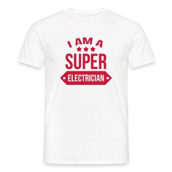 Electrician / Electricity / Electricien / Electric - Men's T-Shirt - white - Front - AI Model Male 178 dark (178cm)