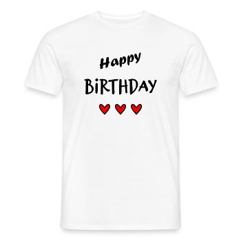 JAHRESTAG. ALLES GUTE ZUM GEBURTSTAG!. ALLES GUTE ZUM GEBURTSTAG!. - Männer T-Shirt - Weiß - Vorne - AI Model Male 178 dark (178cm)