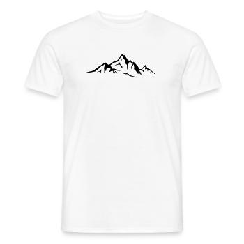 Spread_Berge - Männer T-Shirt - Weiß - Vorne - AI Model Male 178 dark (178cm)
