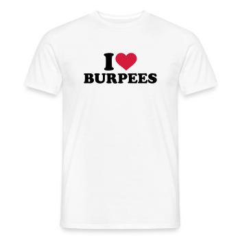 Burpees - Männer T-Shirt - Weiß - Vorne - AI Model Male 178 dark (178cm)