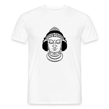 Buddha - music headphones - Men's T-Shirt - white - Front - AI Model Male 178 dark (178cm)