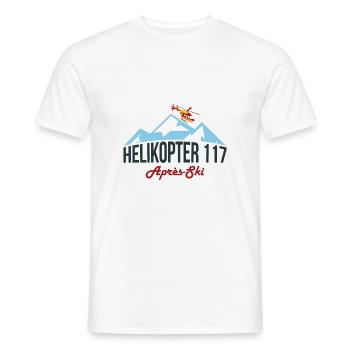 Apres-Ski Helicopter 117 Shirt - Men's T-Shirt - white - Front - AI Model Male 178 dark (178cm)