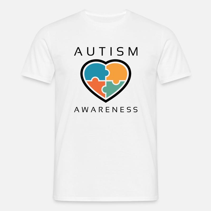 Autismus Bewusstsein - Männer T-Shirt - Weiß