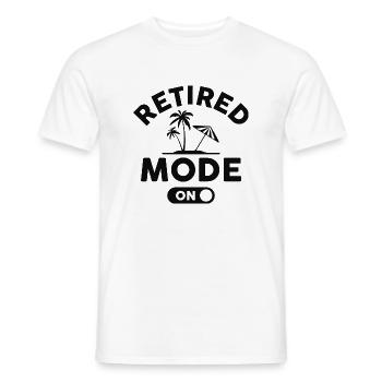 Retired Mode On - Men's T-Shirt - white - Front - AI Model Male 178 dark (178cm)