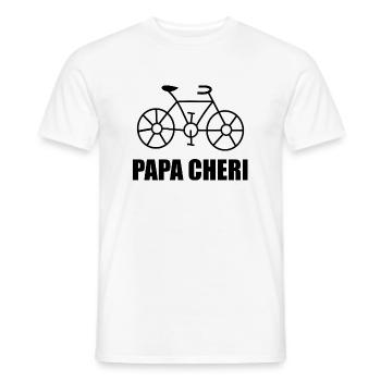 FÊTE DES PÈRES. BONNE FÊTE PAPA. PAPA. BONNE FÊTE - T-shirt homme - blanc - Devant - AI Model Male 178 dark (178cm)