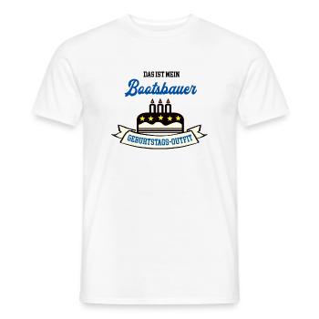 Geburtstag Bootsbauer Bootsbau Schiffbauer Boote - Männer T-Shirt - Weiß - Vorne - AI Model Male 178 dark (178cm)