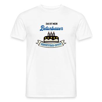 Geburtstag Betonbauer Betonbau Stahlbetonbauer Geb - Männer T-Shirt - Weiß - Vorne - AI Model Male 178 dark (178cm)