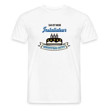 Geburtstag Installateur Installateure Handwerker - Männer T-Shirt - Weiß - Vorne - AI Model Male 178 dark (178cm)