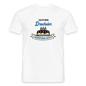 Geburtstag Drechsler Drechslerei Meister Azubi - Männer T-Shirt - Weiß - Vorne - AI Model Male 178 dark (178cm)