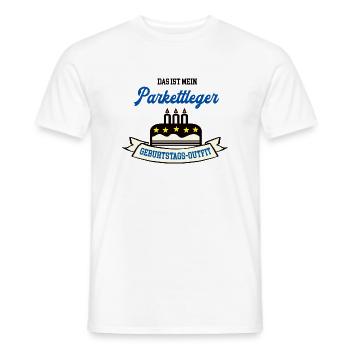 Geburtstag Parkettleger Bodenleger Tischler Chef - Männer T-Shirt - Weiß - Vorne - AI Model Male 178 dark (178cm)