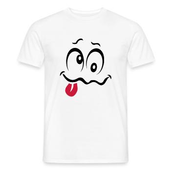 smiley ivre bourre1 - T-shirt homme - blanc - Devant - AI Model Male 178 dark (178cm)