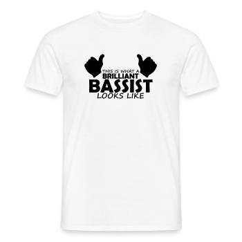 brilliant bassist - Men's T-Shirt - white - Front - AI Model Male 178 dark (178cm)