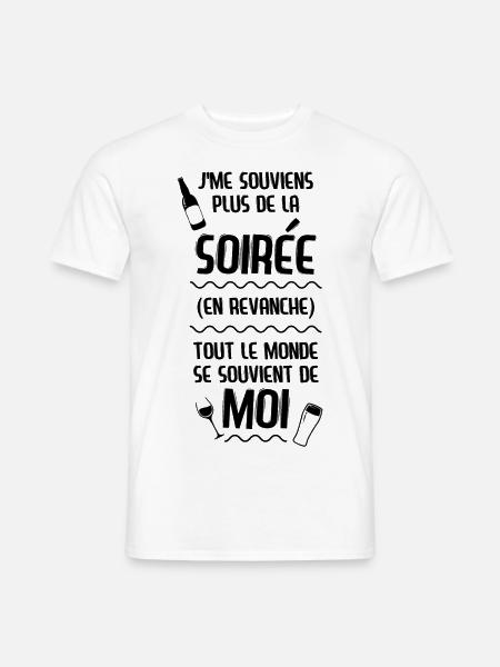 jme souviens plus (noir) - T-shirt homme - blanc