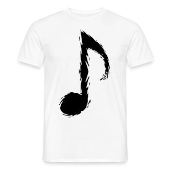 Musik Note Schwarz Musiknote - Männer T-Shirt - Weiß - Vorne - AI Model Male 178 dark (178cm)