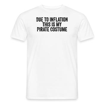 Due to inflation this is my Pirate Costume - T-shirt homme - blanc - Devant - AI Model Male 178 dark (178cm)