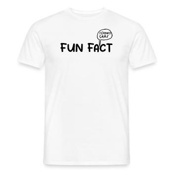 Fun Fact: Es ist mir egal | Lustiger Spruch Sarkastisch - Männer T-Shirt - Weiß - Vorne - AI Model Male 178 dark (178cm)
