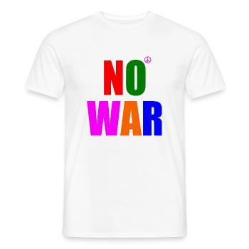 No war - Men's T-Shirt - white - Front - AI Model Male 178 dark (178cm)