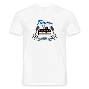 Geburtstag Fleischer Fleischerei Schlachter Azubi - Männer T-Shirt - Weiß - Vorne - AI Model Male 178 dark (178cm)