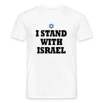 I stand with israel - T-shirt homme - blanc - Devant - AI Model Male 178 dark (178cm)