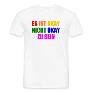 es ist okay nicht okay zu sein - Männer T-Shirt - Weiß - Vorne - AI Model Male 178 dark (178cm)