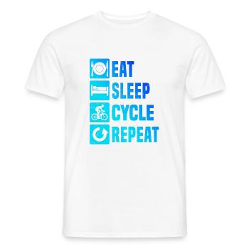Women's Road Bike Road Cycling Road Cyclist - Men's T-Shirt - white - Front - AI Model Male 178 dark (178cm)