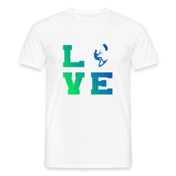 Femmes Kitesurf Kitesurf Kitesurf Kiting - T-shirt homme - blanc - Devant - AI Model Male 178 dark (178cm)