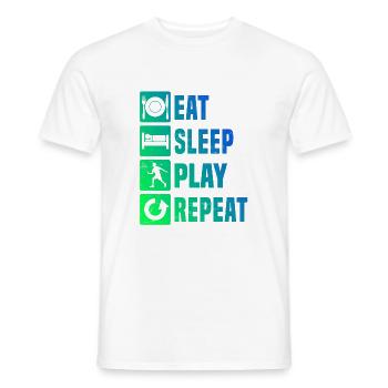 Badminton player Badminton Squash - Men's T-Shirt - white - Front - AI Model Male 178 dark (178cm)