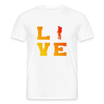 Men Women Climbing Boulder Climbing Bouldering - Men's T-Shirt - white - Front - AI Model Male 178 dark (178cm)