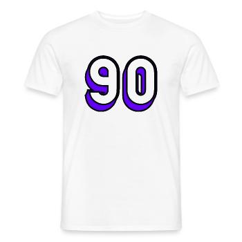 90 JAHRE. 90-JÄHRIGES JUBILÄUM. GEBURTSTAG 90 JAHRE. 90 - Männer T-Shirt - Weiß - Vorne - AI Model Male 178 dark (178cm)