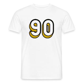 90. HAPPY BIRTHDAY. HAPPY BIRTHDAY - Men's T-Shirt - white - Front - AI Model Male 178 dark (178cm)