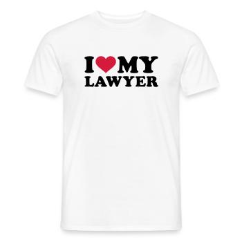 I love my Lawyer - T-shirt homme - blanc - Devant - AI Model Male 178 dark (178cm)