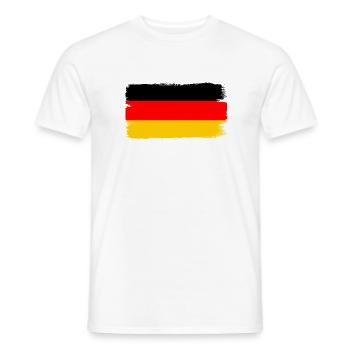 Germany Flag German Flag Used Look Home - Men's T-Shirt - white - Front - AI Model Male 178 dark (178cm)