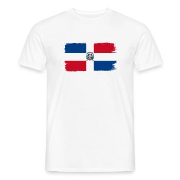 Dominican Republic Flag Dom Rep Flag Tour - Men's T-Shirt - white - Front - AI Model Male 178 dark (178cm)